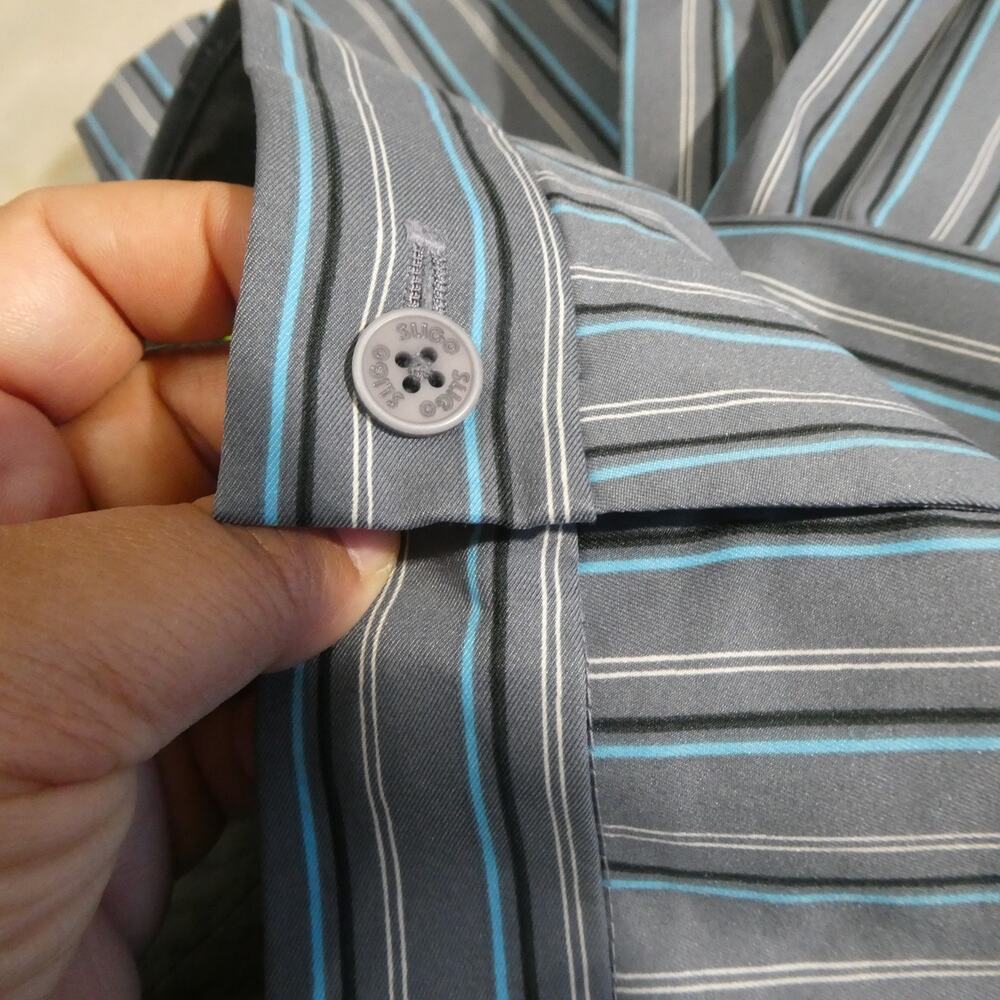 Sligo Golf Shorts Mens 34 Gray Blue‎ Striped Performance Stretch Flat Front - Picture 8 of 12